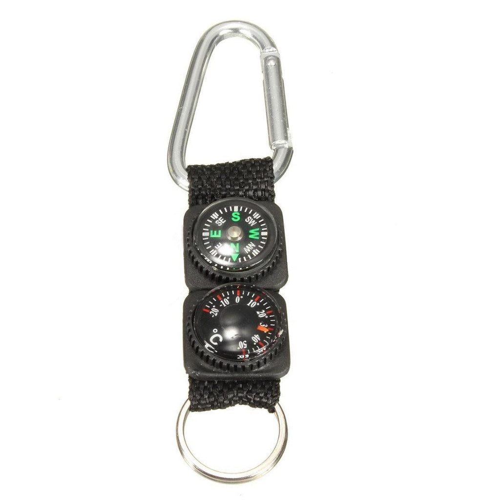 Mini Multifunction 3 in 1 Compass Thermometer Carabiner
